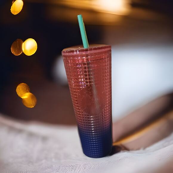 Starbucks 2022 Watermelon Ombré Grid Tumbler - Picture 3 of 7